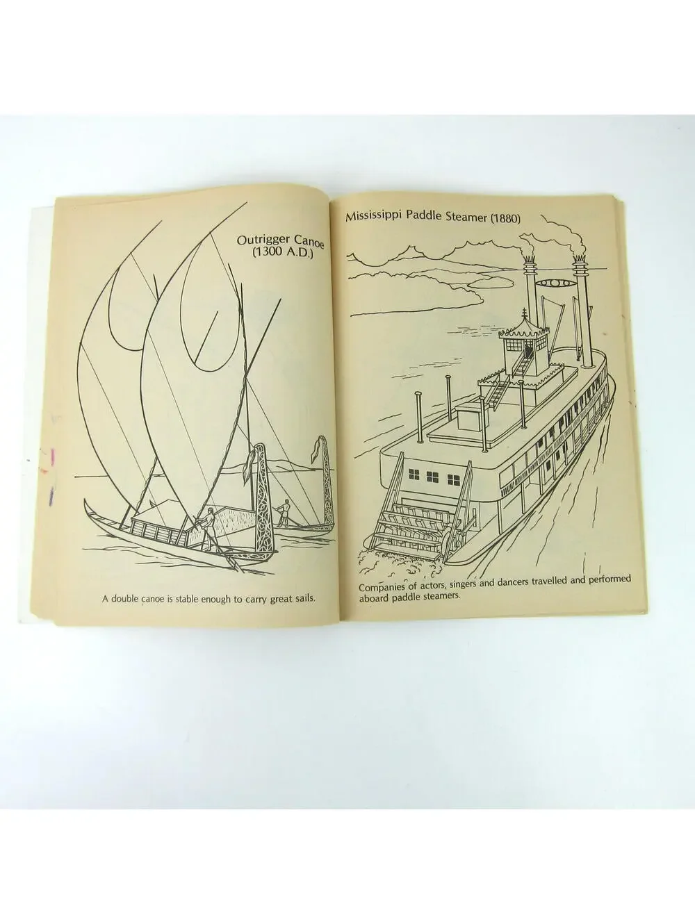 Land Sea Air Space Coloring Book Vintage 1988 Golden Big Coloring Book 56 pages